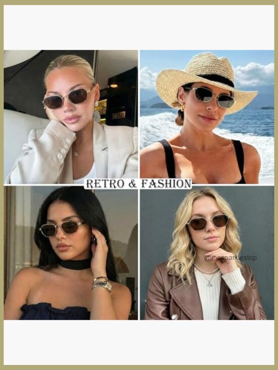 Metal Hexagon Retro Sunglasses with UV400 Protection main image 4
